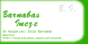 barnabas incze business card